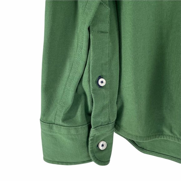 Untuckit green knit long sleeve button down top M - Picture 7 of 12
